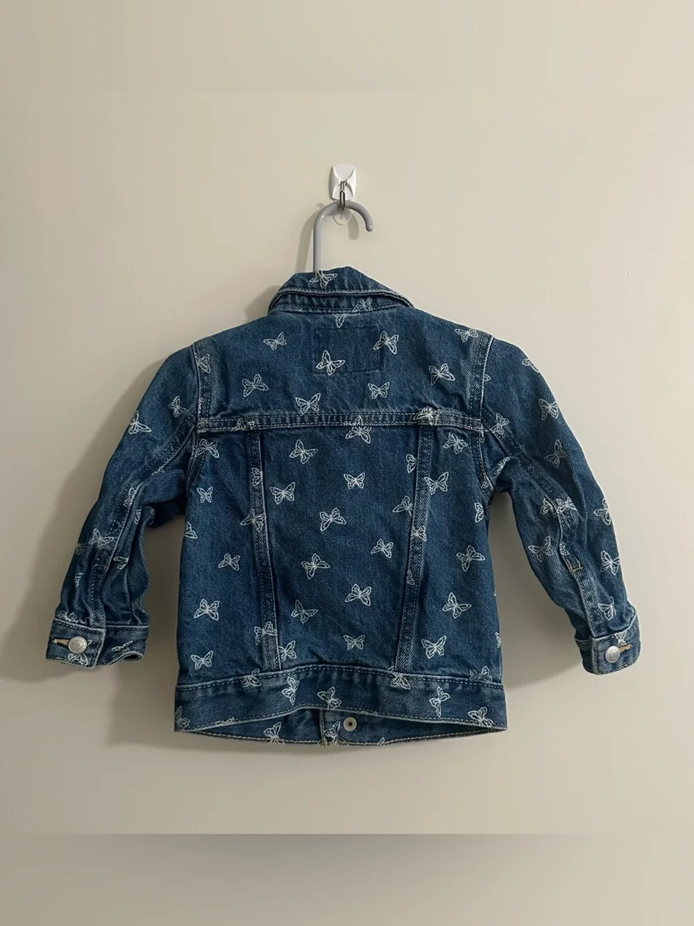 Old Navy Girls' Navy Butterfly Denim Jacket